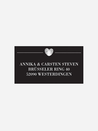 Empfängeraufkleber Hochzeit Loveprint Premium