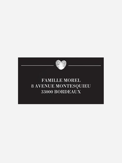 Étiquette destinataire mariage Loveprint Premium