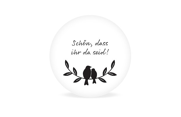 Geschenkaufkleber Hochzeit Verträumt