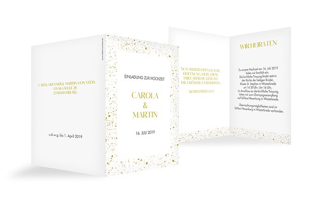 Hochzeitseinladung Sparkling Frame