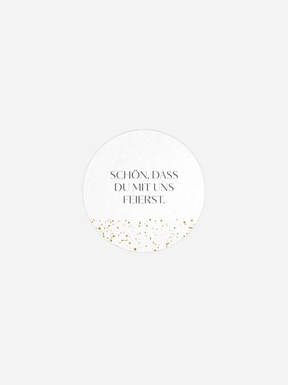 Geschenkaufkleber Hochzeit Sparkling Frame