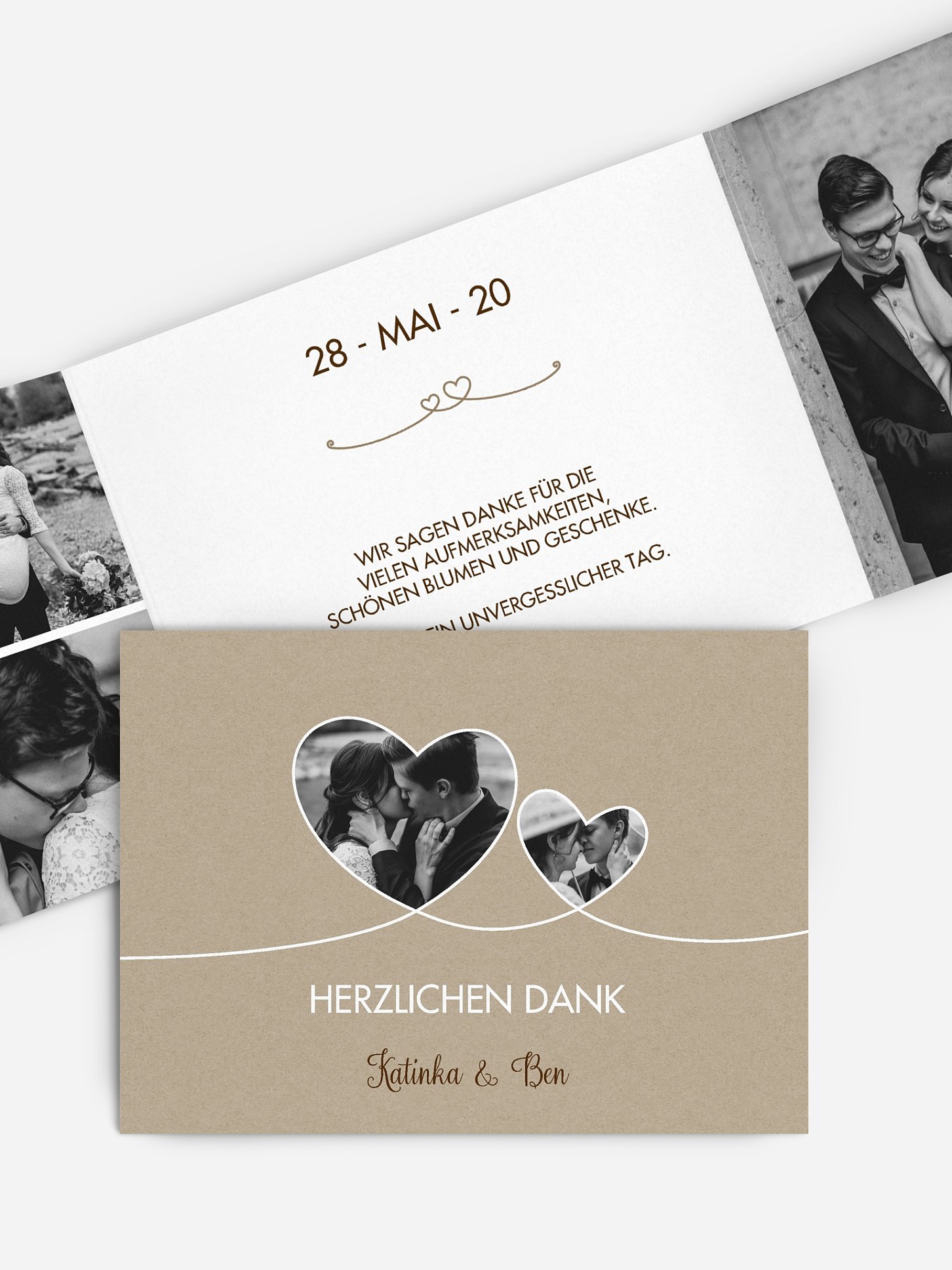 Dankeskarte Hochzeit Liebesbande