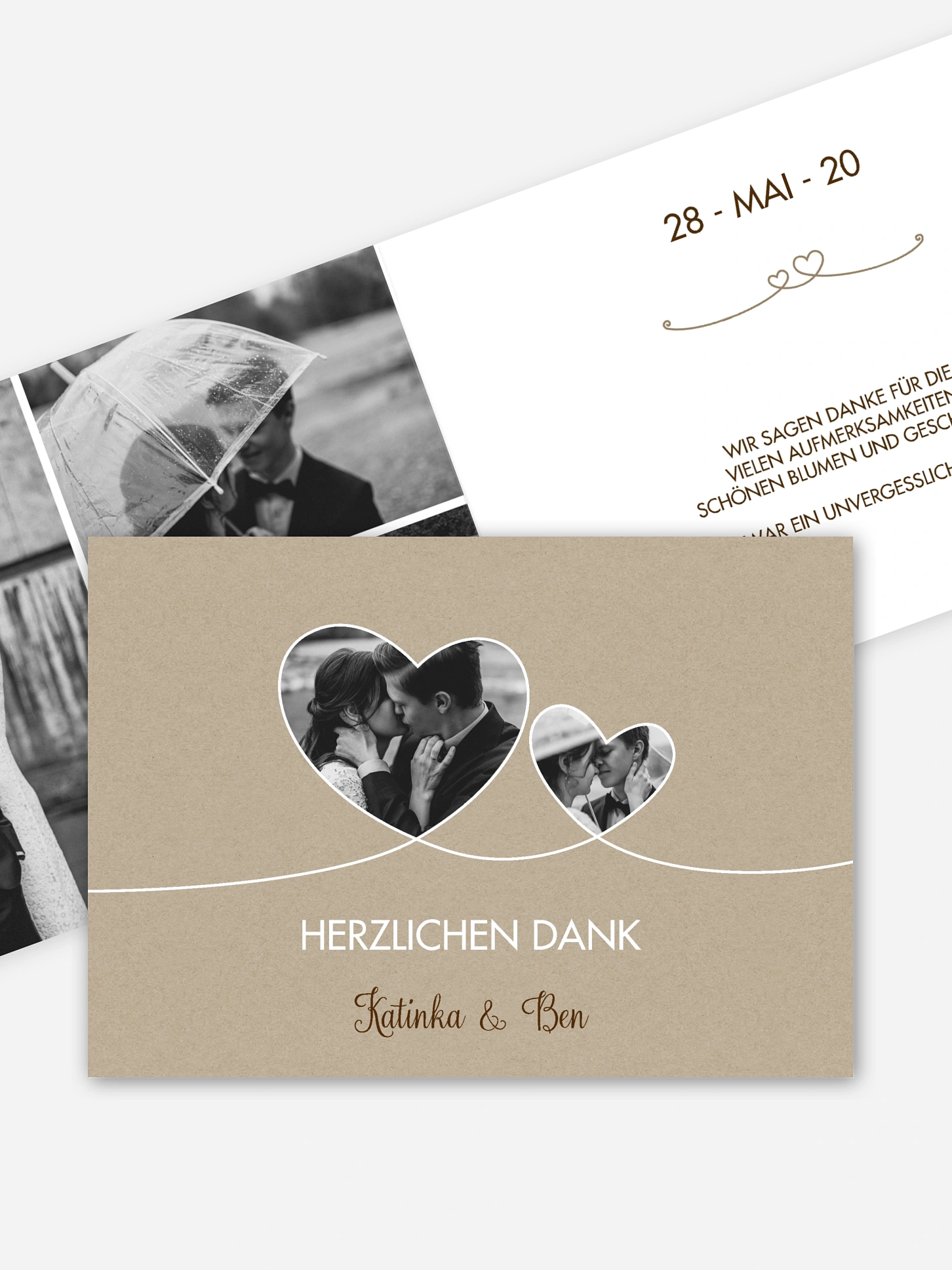 Dankeskarte Hochzeit Liebesbande
