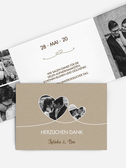 Dankeskarte Hochzeit Liebesbande