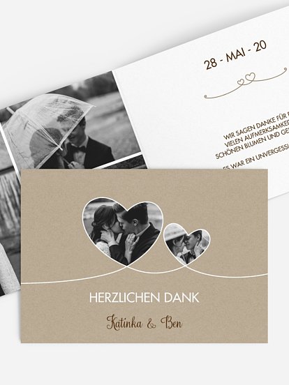 Dankeskarte Hochzeit Liebesbande