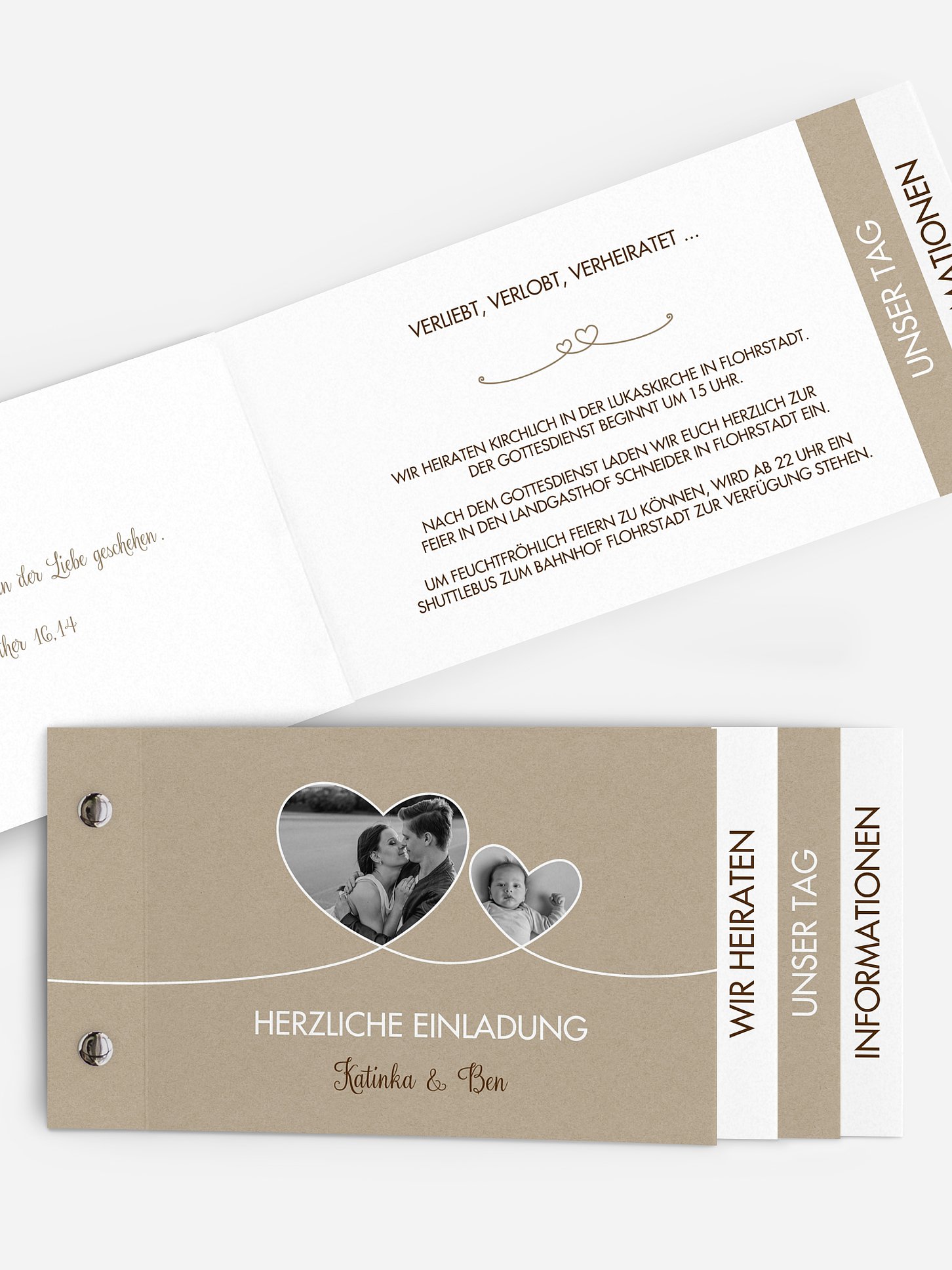 Hochzeitseinladung Liebesbande
