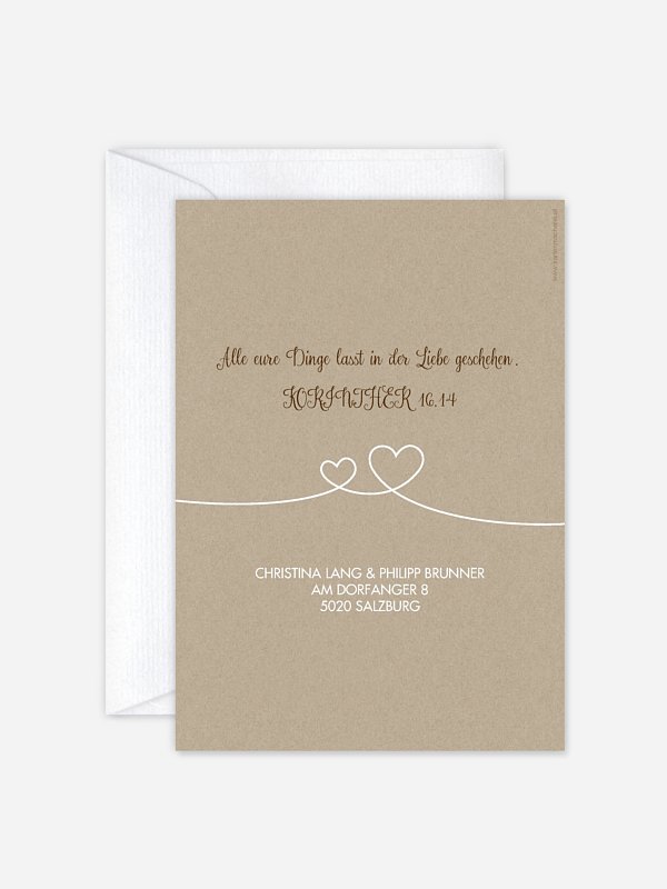 Hochzeitseinladung Liebesbande