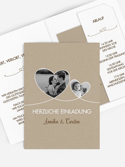 Hochzeitseinladung Liebesbande