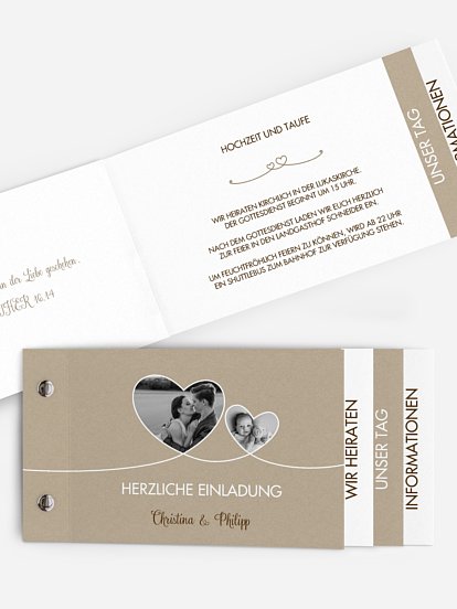 Hochzeitseinladung Liebesbande