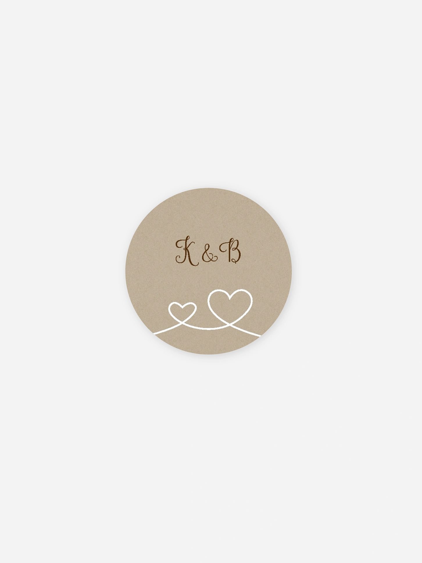 Geschenkaufkleber Hochzeit Liebesbande