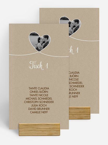Gruppentischkarte Liebesbande