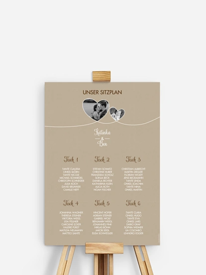 Sitzplan Plakat Liebesbande