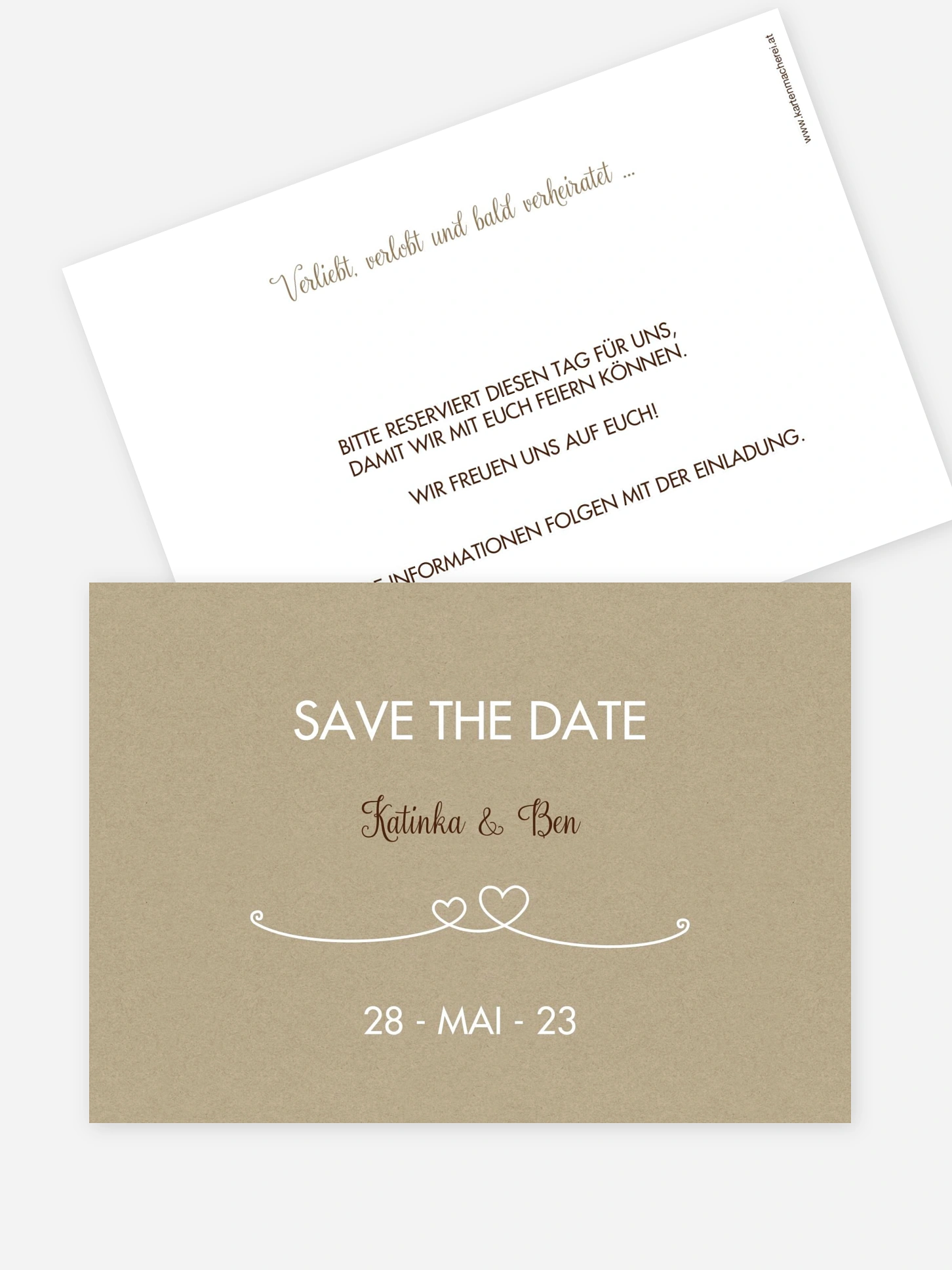 Save-the-Date Karte Liebesbande
