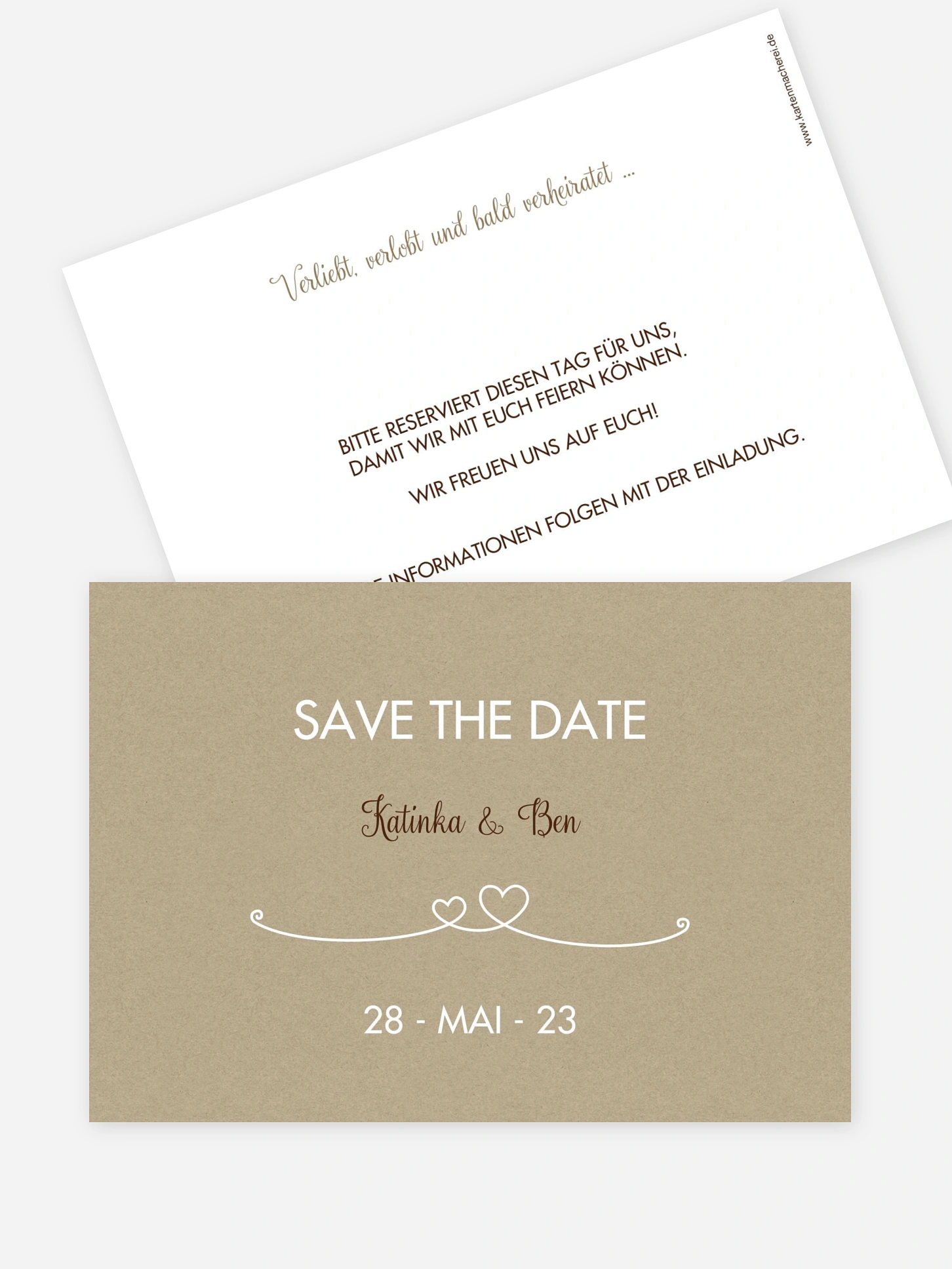 Save-the-Date Karte Liebesbande
