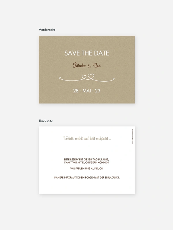 Save-the-Date Karte Liebesbande