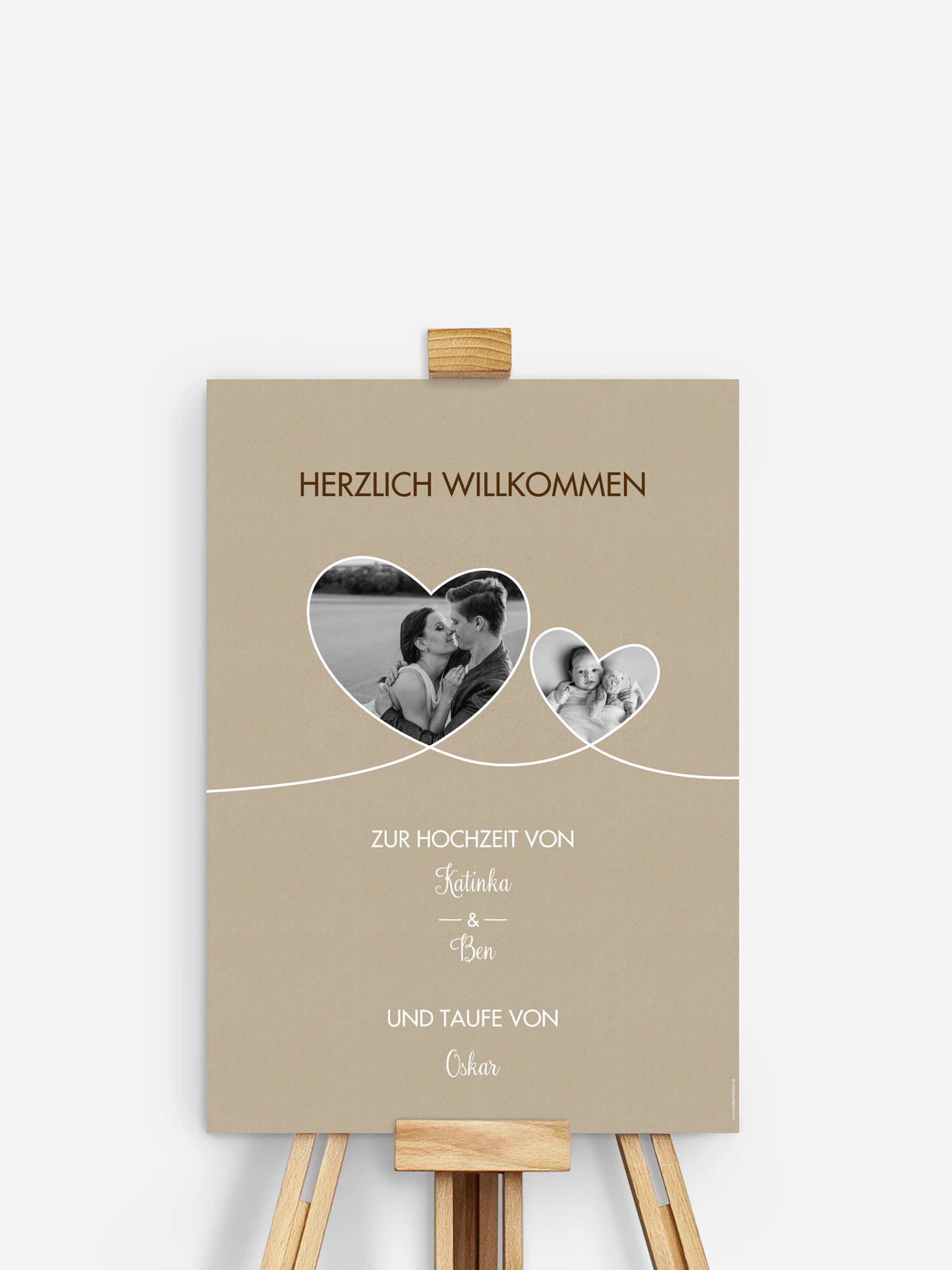 Willkommensschild Liebesbande
