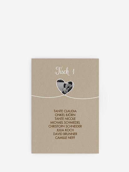 Sitzplan Kreativ Liebesbande