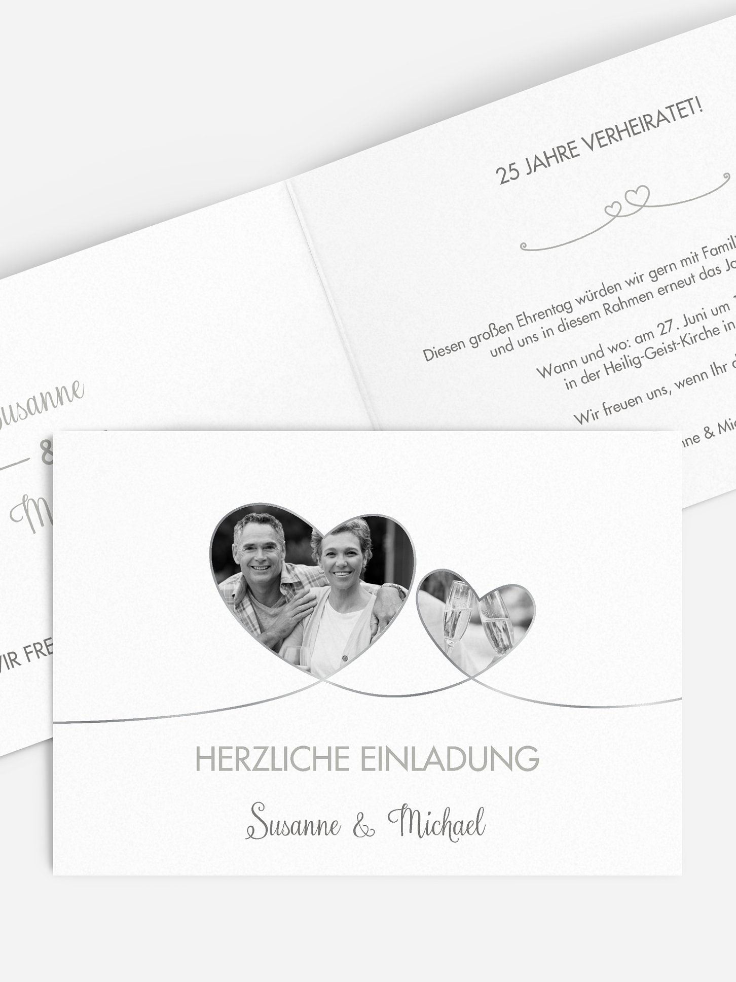 Einladung zur Silberhochzeit Liebesbande