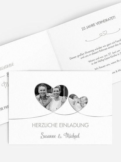 Einladung zur Silberhochzeit Liebesbande