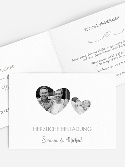 Einladung zur Silberhochzeit Liebesbande