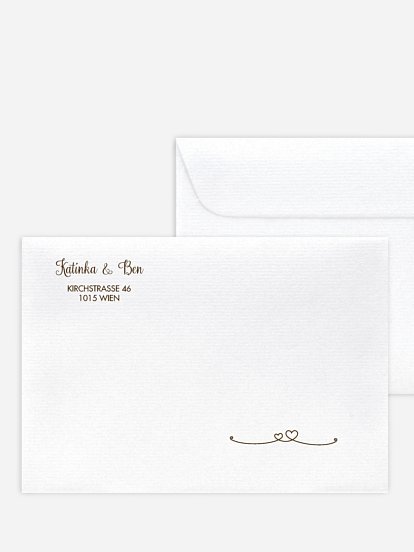 Briefumschlag mit Motiv Liebesbande