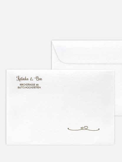 Briefumschlag mit Motiv Liebesbande