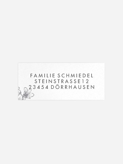 Absenderaufkleber Trauer Klare Worte