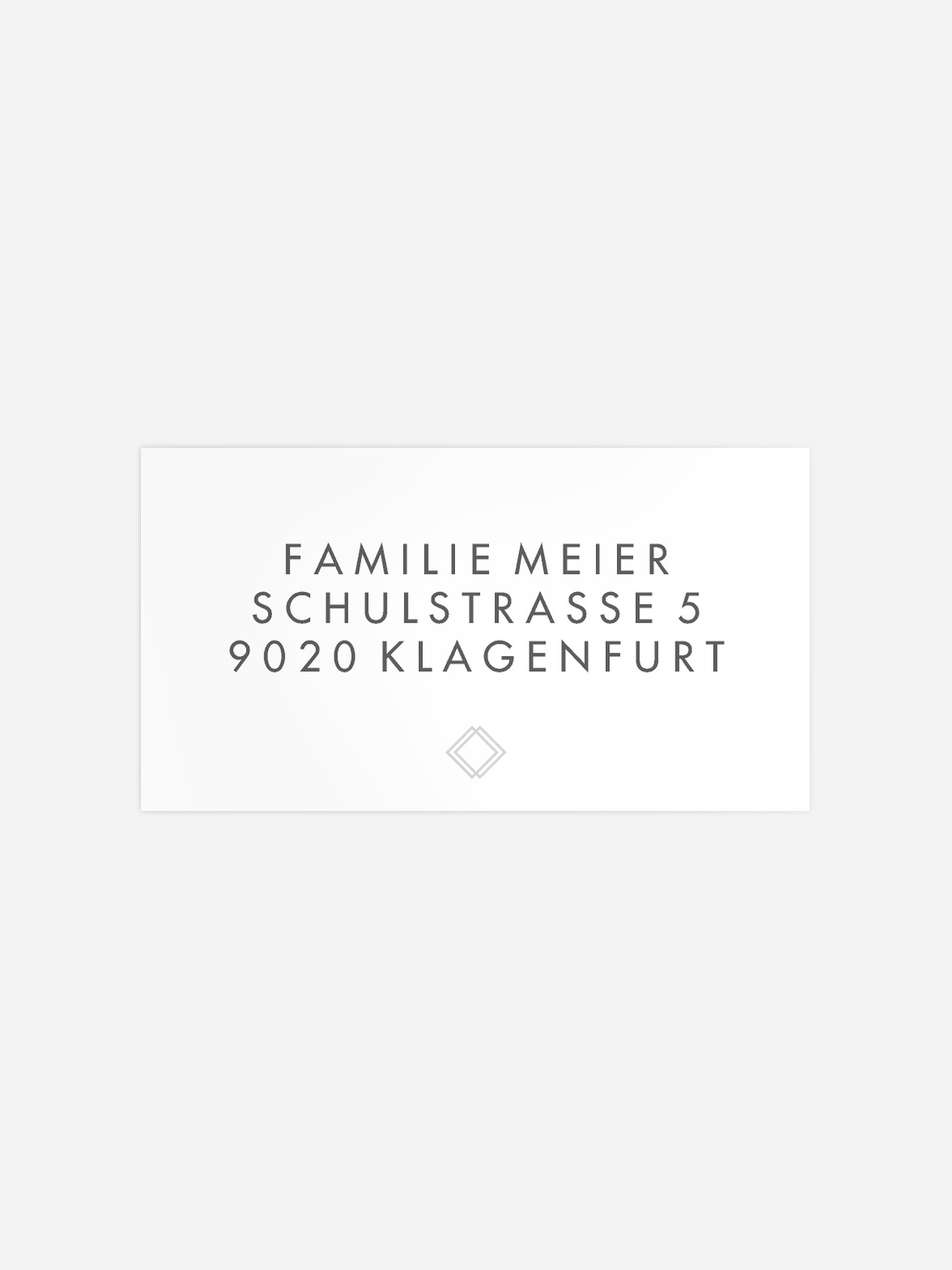 Empfängeraufkleber Trauer Klare Worte