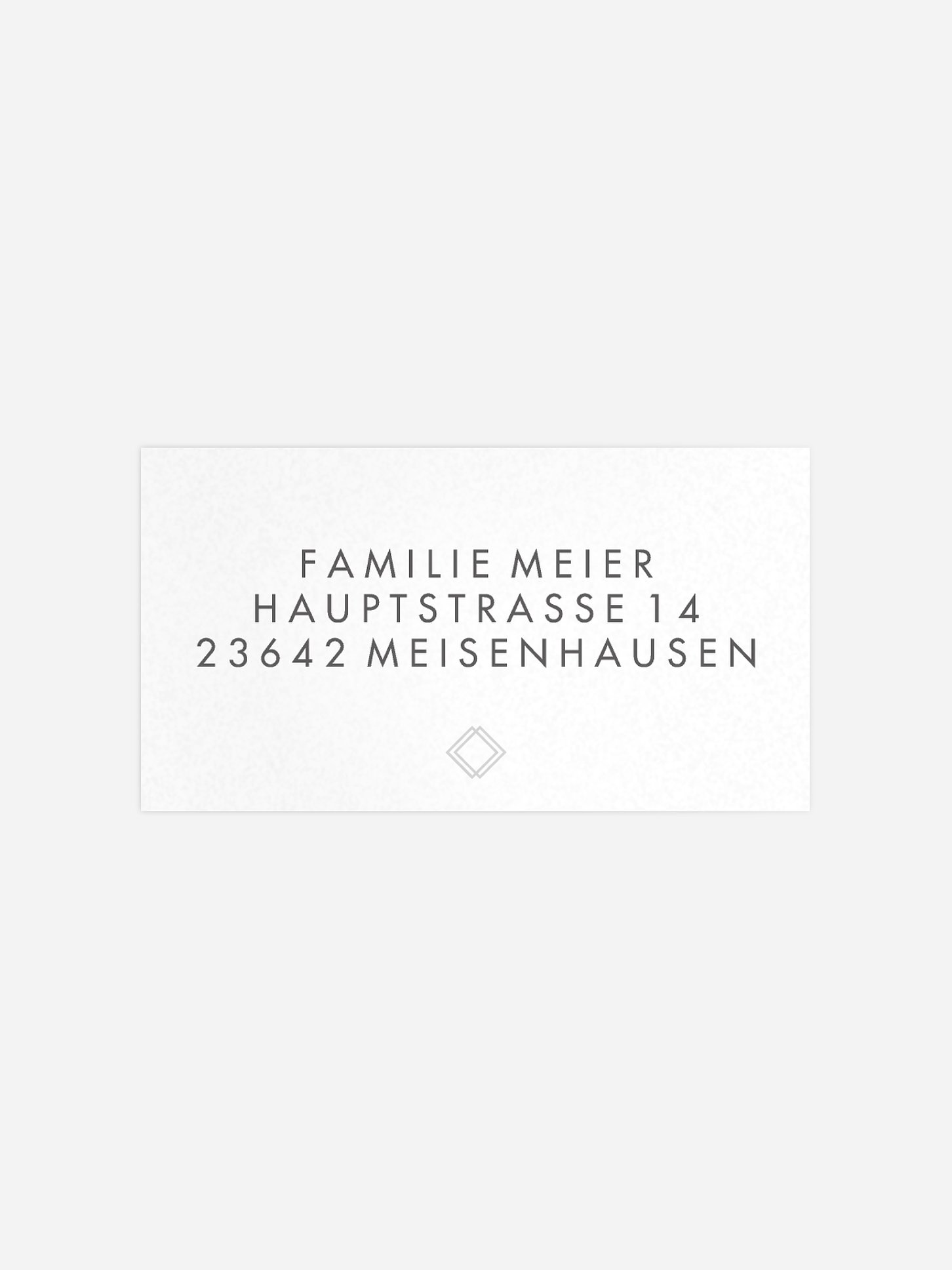Empfängeraufkleber Trauer Klare Worte