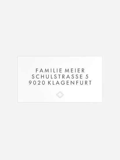 Empfängeraufkleber Trauer Klare Worte