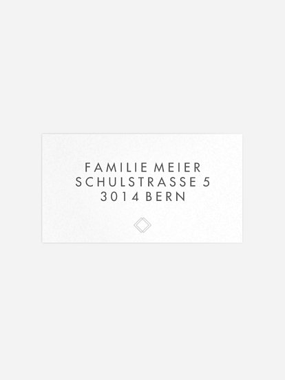 Empfängeraufkleber Trauer Klare Worte