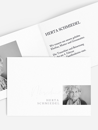 Trauerkarte Stiller Gruß