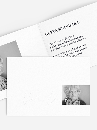 Trauerdanksagung Stiller Gruß