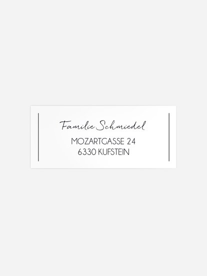 Absenderaufkleber Trauer Unvergessen