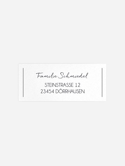 Absenderaufkleber Trauer Unvergessen