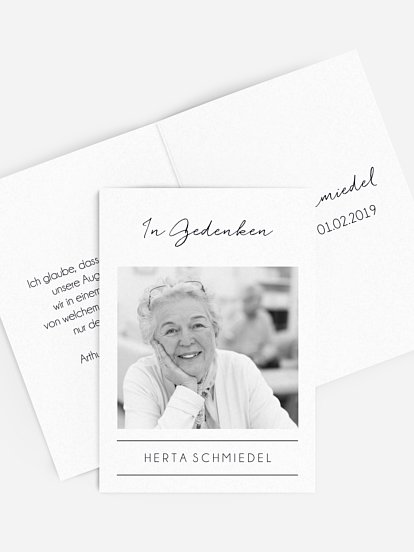 Sterbebild Unvergessen