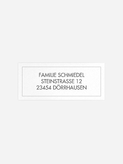 Absenderaufkleber Trauer Zeit der Stille Premium