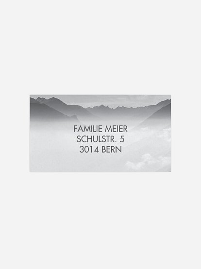 Empfängeraufkleber Trauer Zeit der Stille Premium