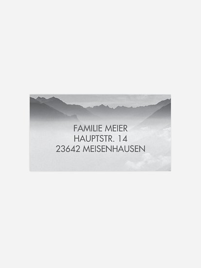 Empfängeraufkleber Trauer Zeit der Stille Premium
