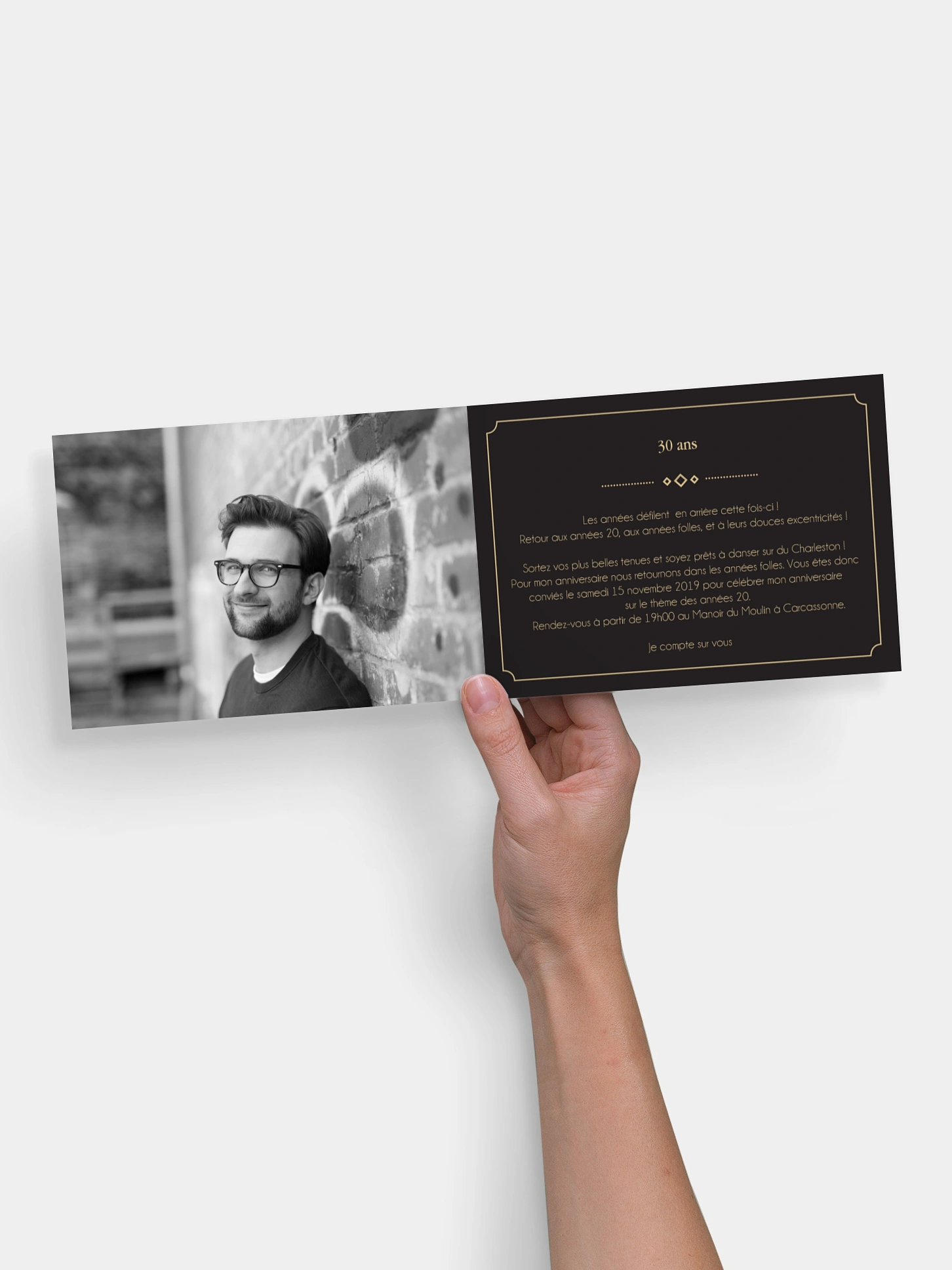 invitation anniversaire 30 Gatsby