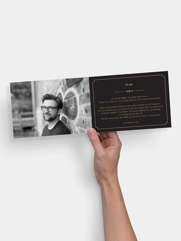 invitation anniversaire 30 Gatsby