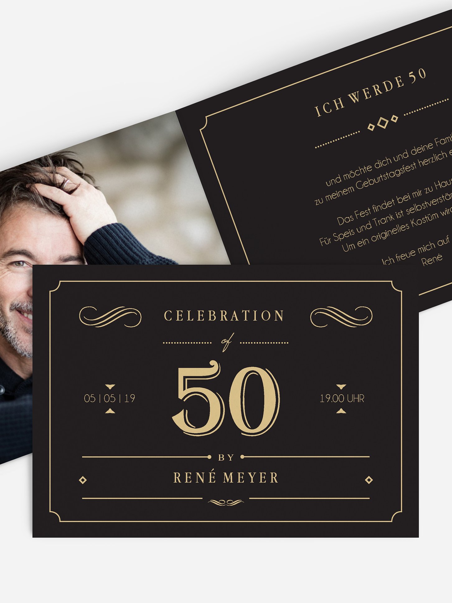 Einladung 50. Geburtstag Gatsby