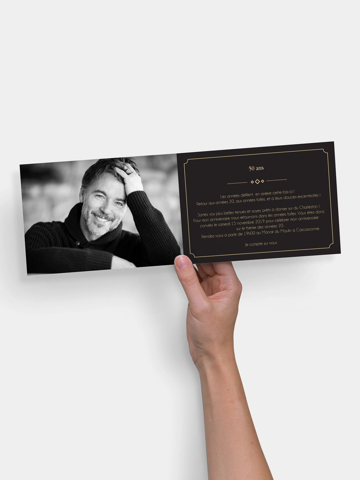 invitation anniversaire 50 Gatsby