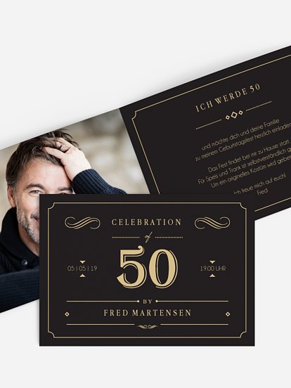 Einladung 50. Geburtstag Gatsby
