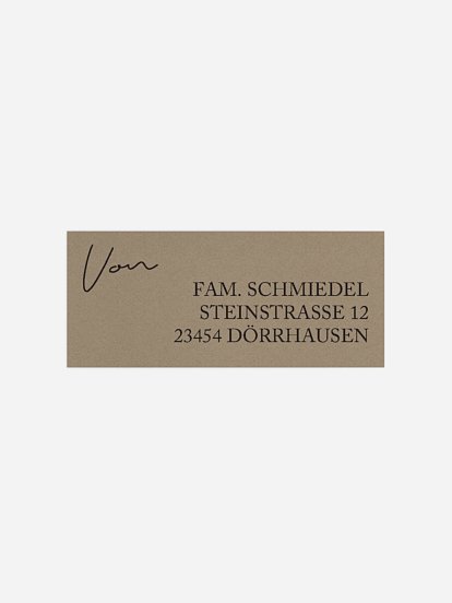 Absenderaufkleber Trauer Stiller Gruß Premium