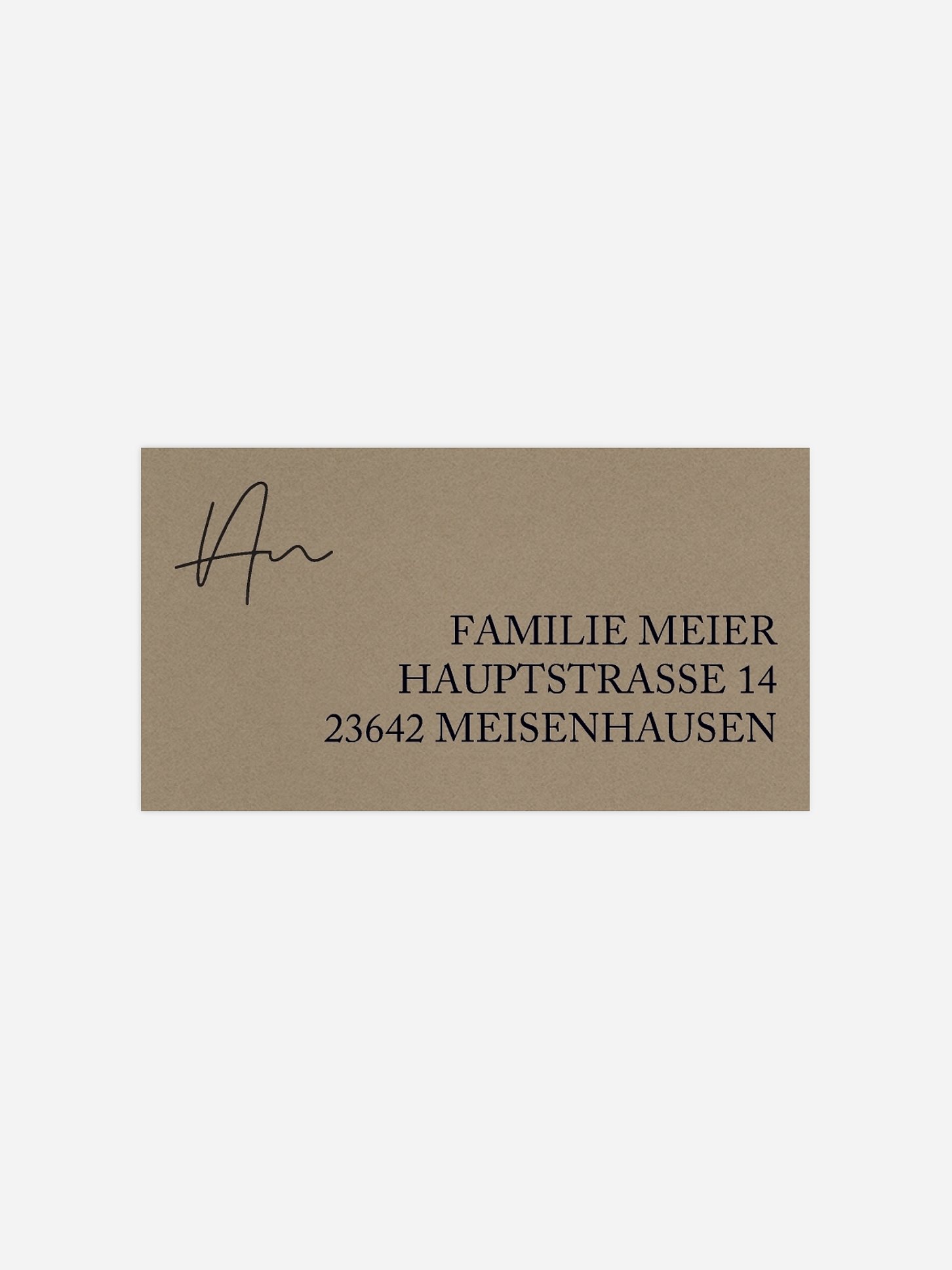 Empfängeraufkleber Trauer Stiller Gruß Premium
