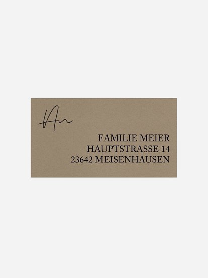 Empfängeraufkleber Trauer Stiller Gruß Premium