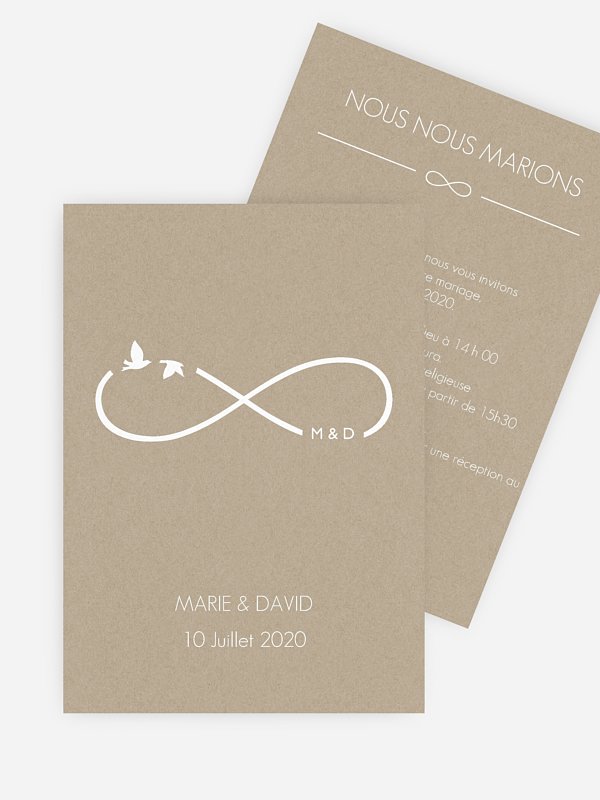 Faire-part mariage Amour infini