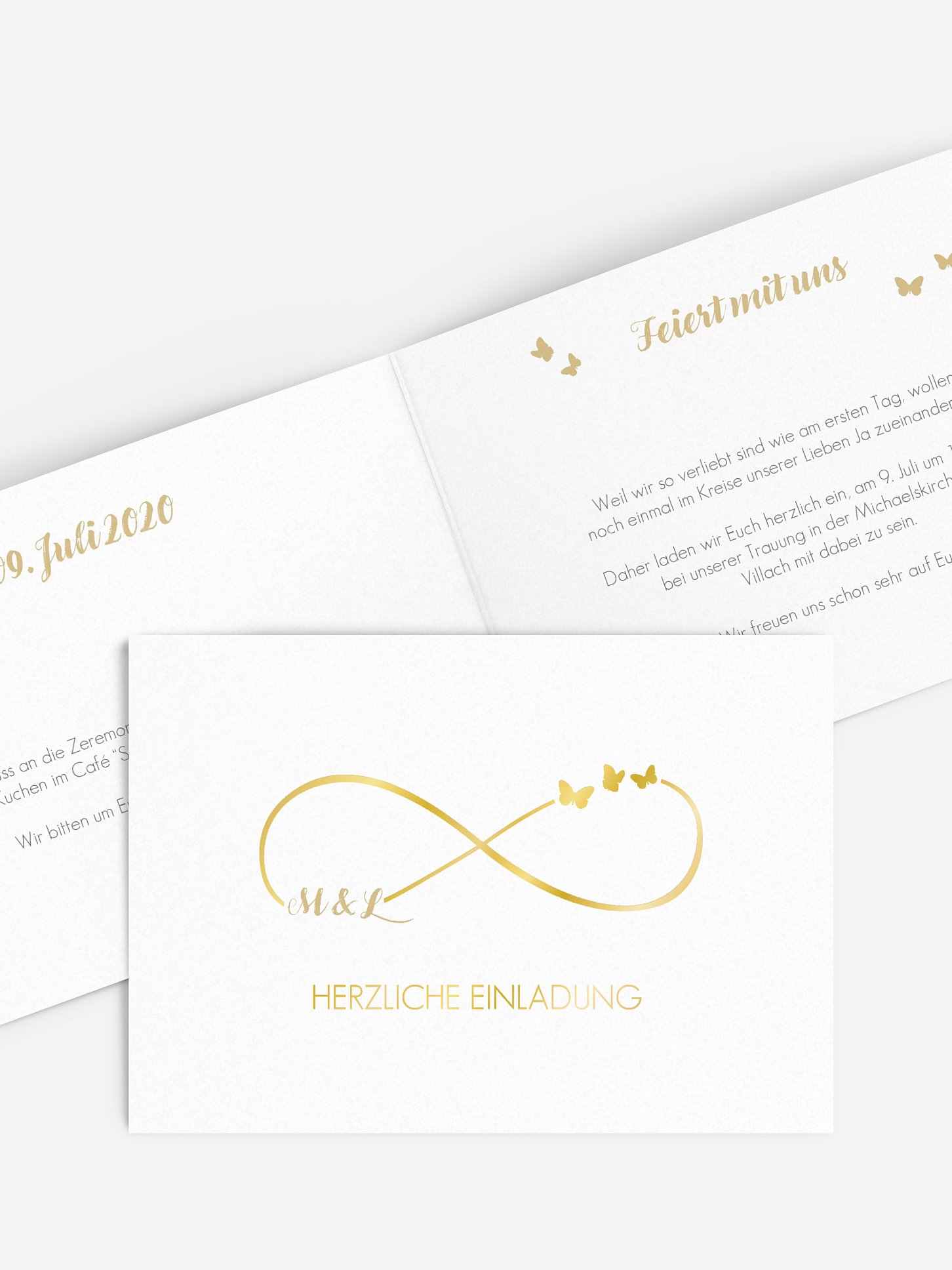 Einladung zur Goldenen Hochzeit Endless Love