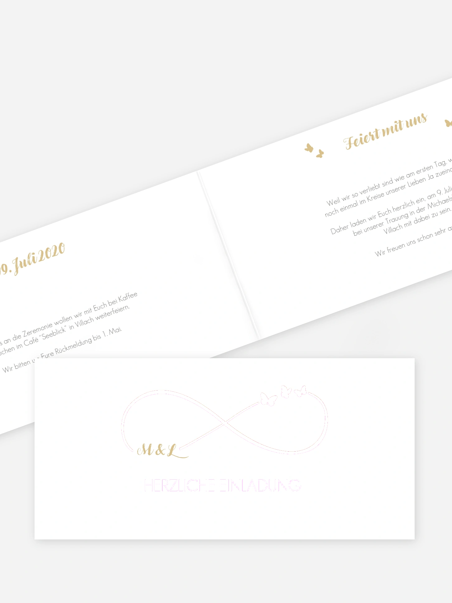 Einladung zur Goldenen Hochzeit Endless Love